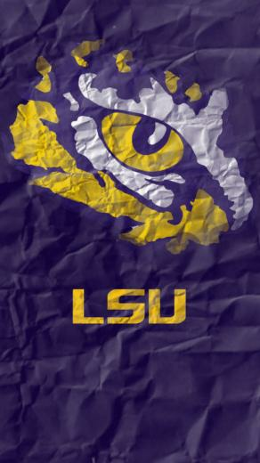Crumpled Paper Lsu iPhone Wallpaper