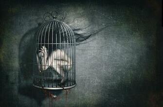 Dark Horror Creepy Blood Macabre Cage Sad Sorrow
