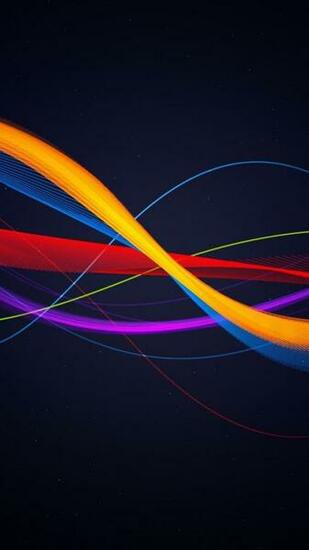 Colored Waves Galaxy S3 Wallpaper