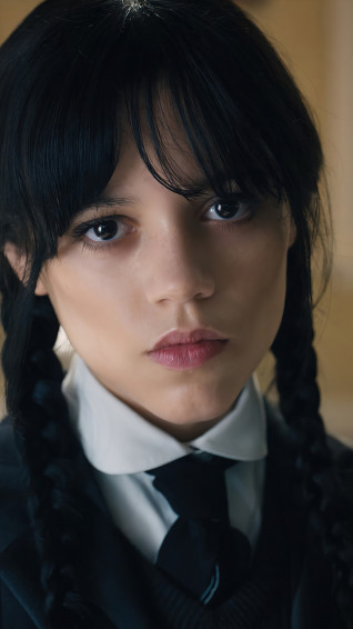 Wednesday Addams Jenna Ortega Series 4k Wallpaper iPhone HD Phone