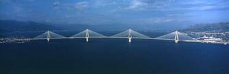 Panorama Dual Monitor Long Bridge Wallpaper