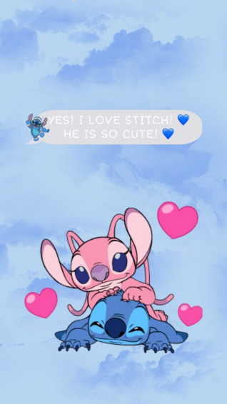 Walpaper Stitch Disney And Angel Cartoon Wallpaper