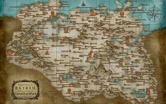 Skyrim Map Wallpaper