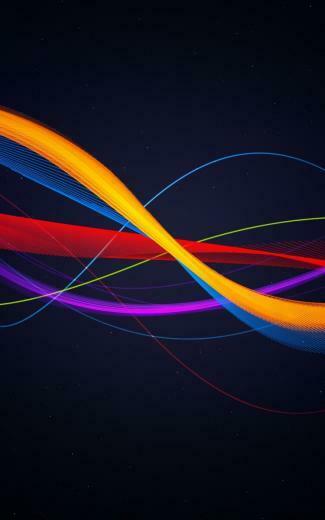 Colored Waves Nexus Wallpaper
