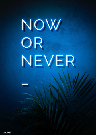 Neon Blue Aesthetic Quotes Wallpaper