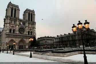 Landscape Nature Notre Dame Paris Street Light Wallpaper HD