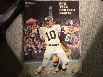 Nfl Football Official New York Giants Yearbook Fran Tarkenton