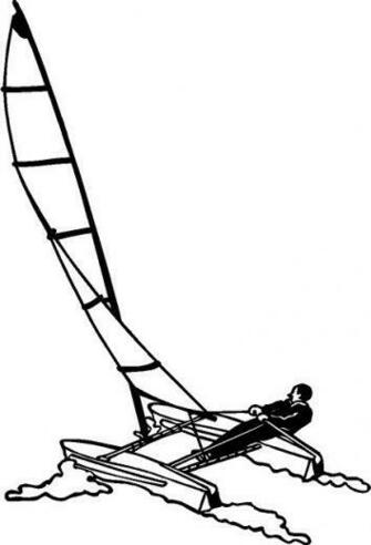Catamaran Logo Decal Sticker
