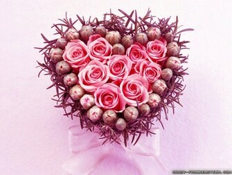 Hearted Love Flowers Wallpaper Jpg