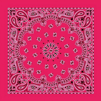 American Made Fuchsia Western Paisley Bandanas Dozen Packed