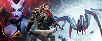 Dota Queen Of Pain Skeleton King Broodmother Wallpaper