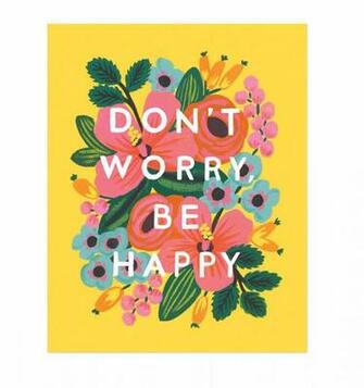 Don T Worry Be Happy Illustrated Art Print Home Shop Prints