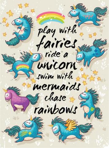 Unicorn Quote Wallpaper Wall Mural