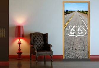 Door Mural Route Decor Photo Murals Self Adhesive