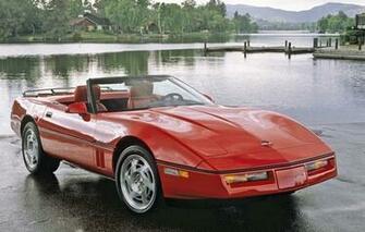 Corvette Convertible C4 Auto Walls Red Wallpaper