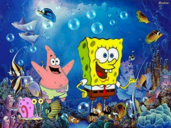 Spongebob Squarepants HD Underwater Wallpaper By Darlene