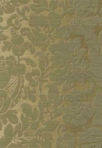 Dark Metallic Gold Domenico Damask Wallpaper Traditional