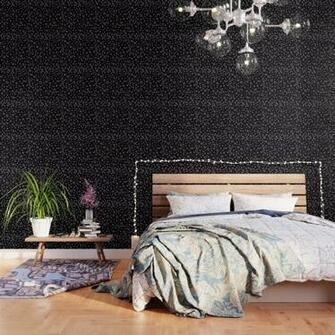 Giggle Squiggles Pink And Black Pattern Wallpaper By Printpix