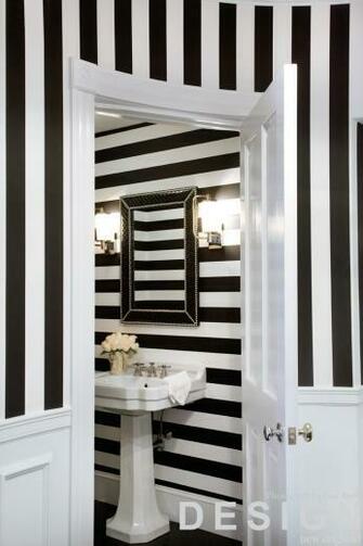 Jaima Brown Black And White Striped Wallpaper Digital