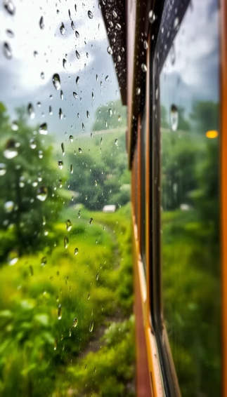 Rainy Train Wallpaper