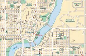 Saskatoon Saskatchewan Tourist Map Pictures Travel And