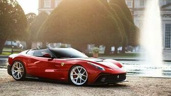 Wallpaper Ferrari F12 Trs Red Side