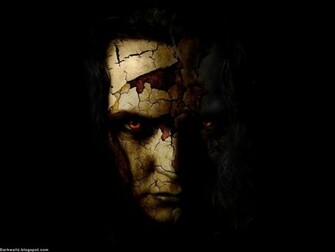 Cracked Face Horror Wallpaper Of An