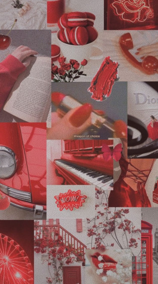 Red And White Aesthetic Wallpaper Dark
