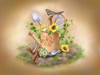 Gardening Beautiful Pitcher Of Flowers Wallpaper