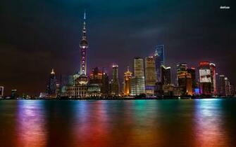 Shanghai At Night Wallpaper World