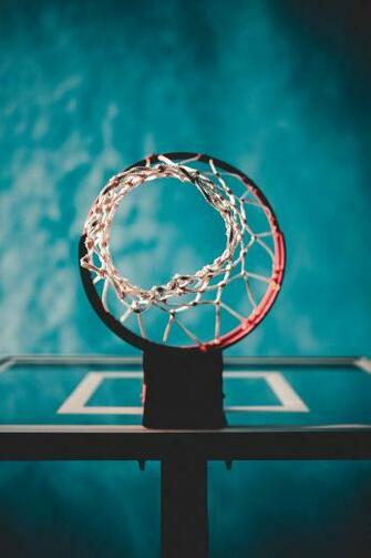 Red Metal Basketball Hoop HD Wallpaper
