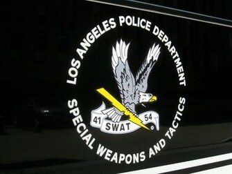 Description Lapd Swat On A Truck Jpg