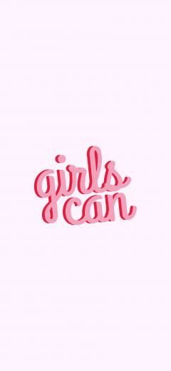 Girls Can Women Courage Quote White Version Sticker By Isabelle