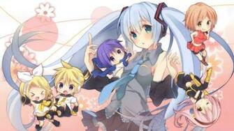 Kagamine Len Rin Kumakichi Megurine Luka Meiko Vocaloid Chibi