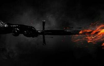 Wallpaper Cinema Dark Fire Flame Sword Blood Immortal Fog
