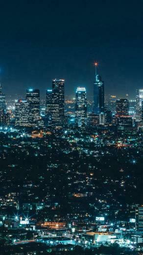 City Night Architecture Building Dark iPhone Wallpaper With