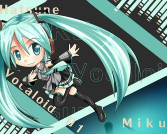 Hatsune Miku Chibi Wallpaper By Bishonoteresa