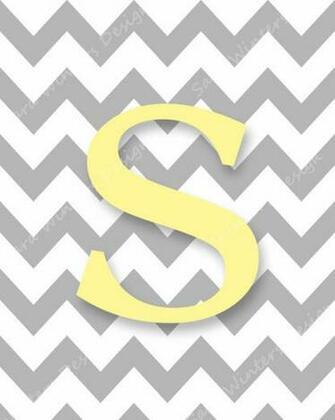 Chevron Monogram Digital Print Gray And By Sarawintersdesigns