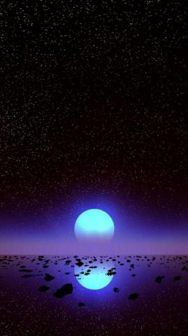 Wallpaper Moon Star Galaxy Black Purple Kawaii If