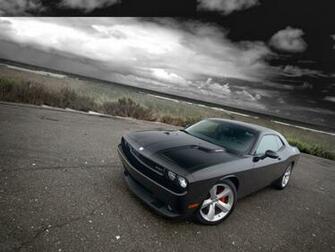 Dodge Challenger Black Coupe Wallpaper Red Car