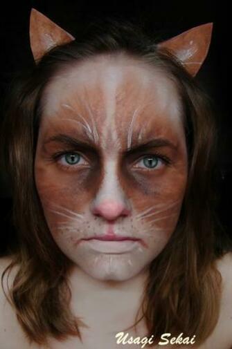 Grumpy Cat Halloween Makeup And Spirit