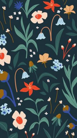 My May Flowers Floral iPhone Background Cute Wallpaper