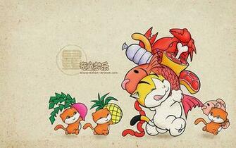 Dream Cartoon Characters Rat Chinese Zodiac Animal Sign Wallpaper