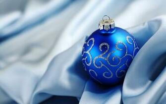 Blue Christmas Ornament Wallpaper
