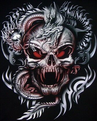 Dragon Skull Biker Tattoo Pictures To Pin
