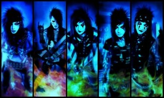 Black Veil Brides Poster Blue By Marshmallow Away