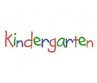 Image Of The Word Kindergarten In Bright Colours