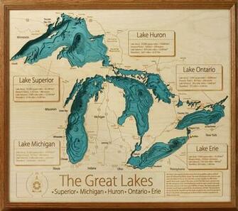 Great Lakes 3d Depth Map Grandpa Shorters