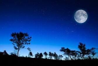 Wallpaper Night Moon Sky Stars Shine Desktop Nature