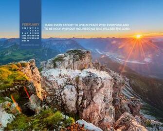February Hebrews Desktop Calendar